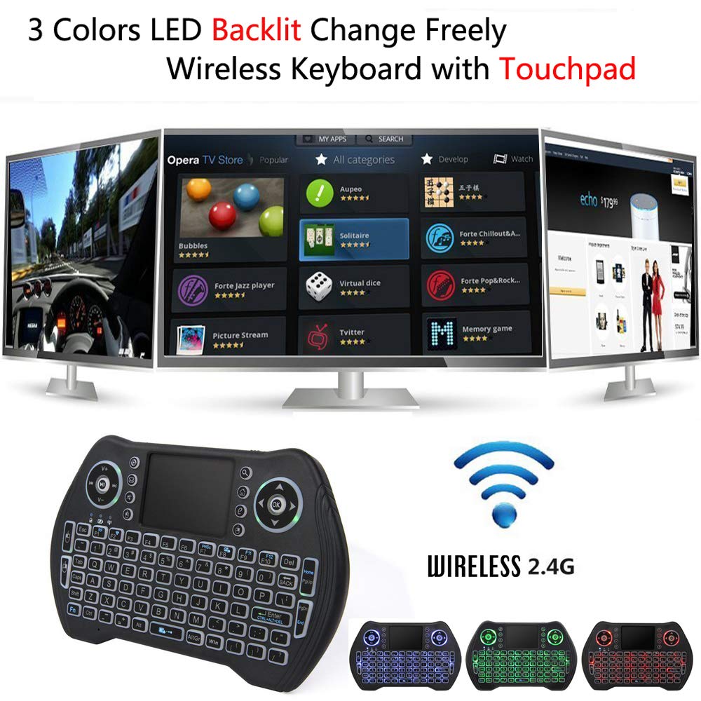 Upvivi 2.4G Wireless Keyboard With Touchpad Mouse Backlit Usb Mini Keyboard Multi Media Handheld Android Box Remote Keyboard For
